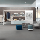 Jazz-B Modular Open Rack Shelves Bookcase Cabinet with Pegboards and Clothes Rack - Gavisco Office Furniture